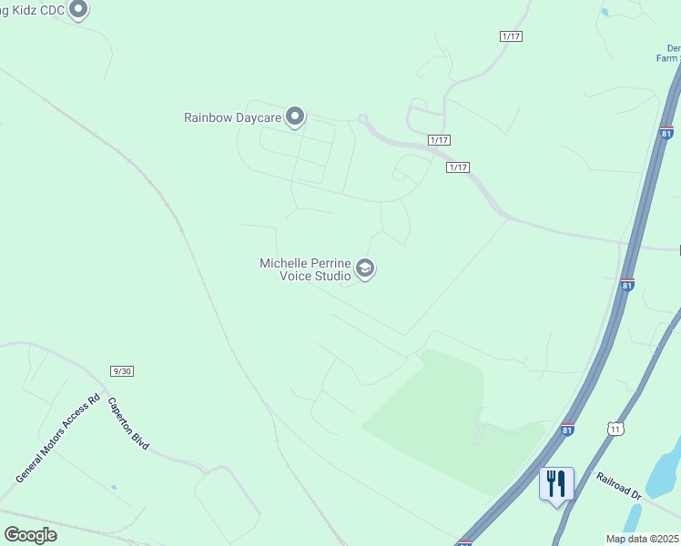 map of restaurants, bars, coffee shops, grocery stores, and more near 186 Shorefront Drive in Martinsburg