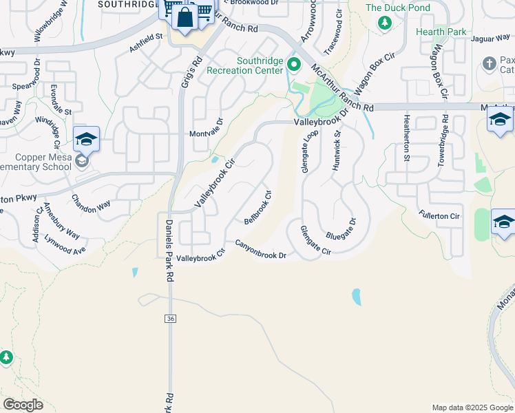 map of restaurants, bars, coffee shops, grocery stores, and more near 10959 Bellbrook Circle in Littleton