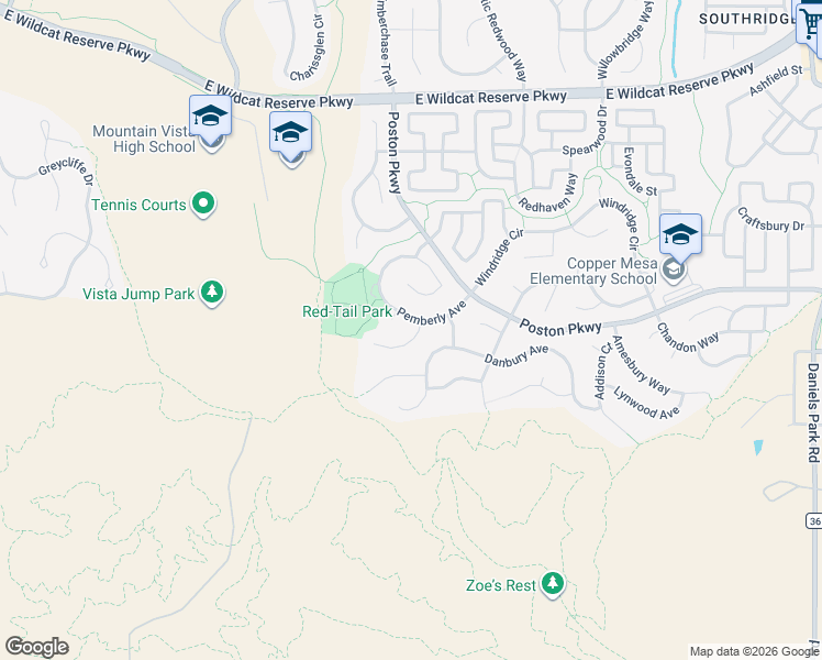 map of restaurants, bars, coffee shops, grocery stores, and more near 2691 Shadecrest Place in Littleton