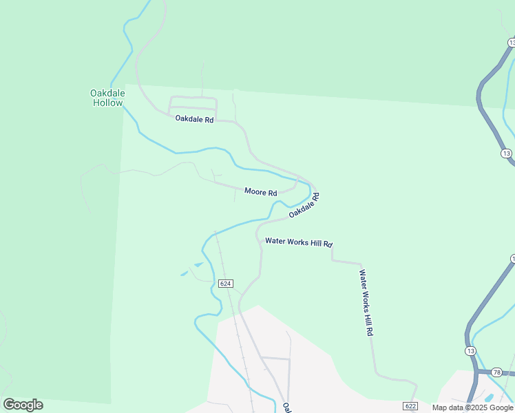 map of restaurants, bars, coffee shops, grocery stores, and more near 9869 Moore Road in Glouster