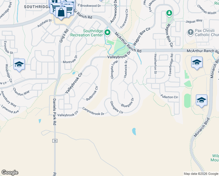 map of restaurants, bars, coffee shops, grocery stores, and more near 10825 Glengate Circle in Littleton