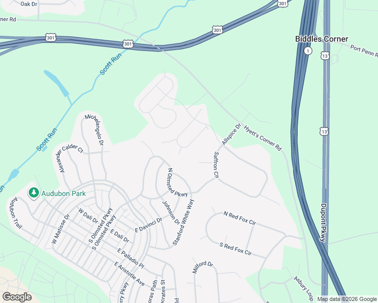 map of restaurants, bars, coffee shops, grocery stores, and more near 607 Paprika Place in Middletown