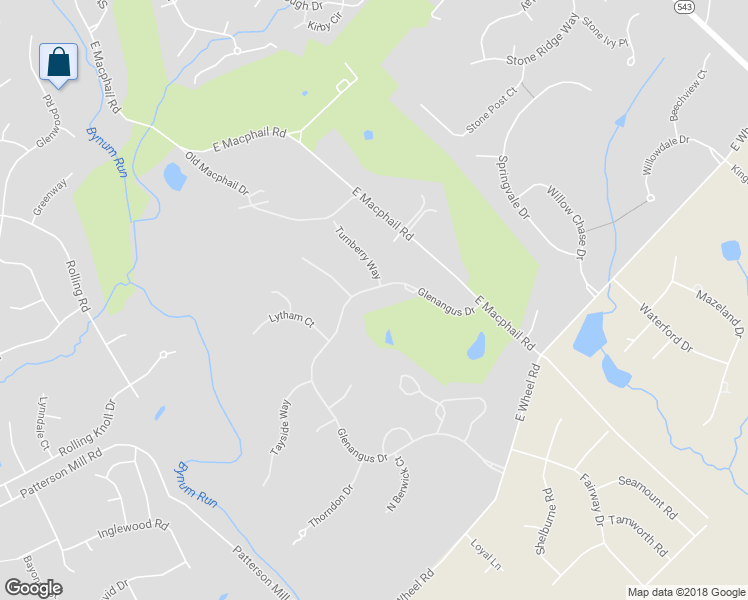 map of restaurants, bars, coffee shops, grocery stores, and more near 1005 Glenangus Drive in Bel Air