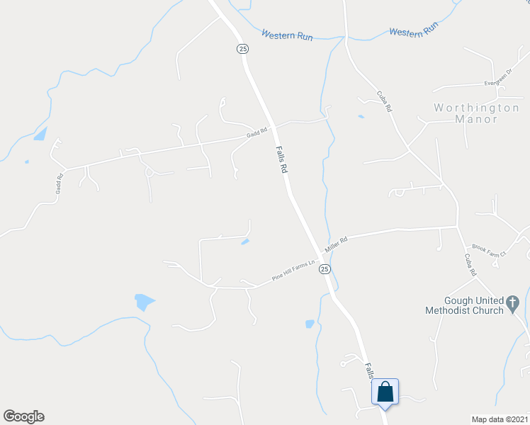 map of restaurants, bars, coffee shops, grocery stores, and more near 2202 Pine Hill Farms Lane in Cockeysville