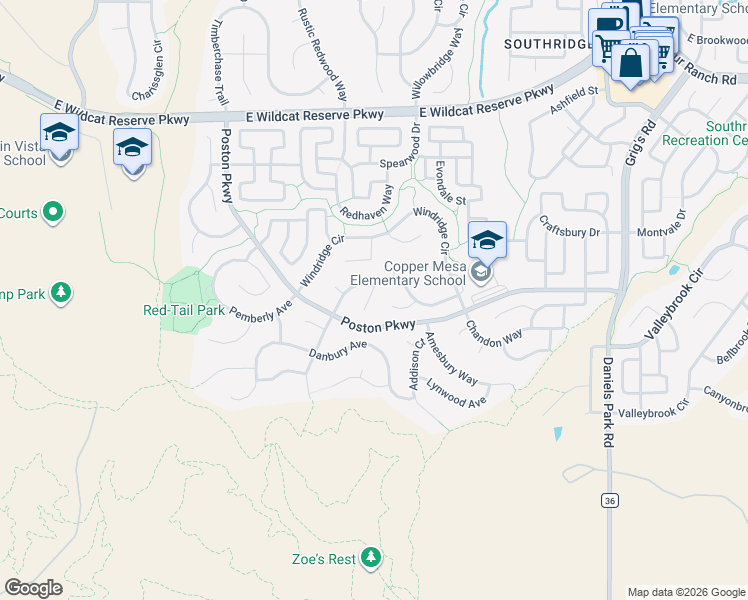 map of restaurants, bars, coffee shops, grocery stores, and more near 3060 Fox Sedge Place in Littleton