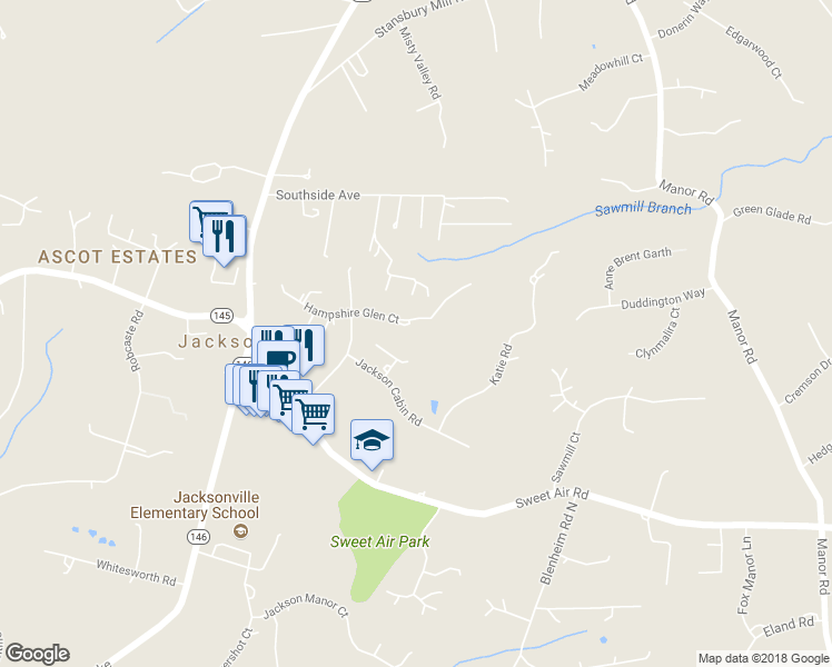 map of restaurants, bars, coffee shops, grocery stores, and more near 3607 Hampshire Glen Court in Phoenix