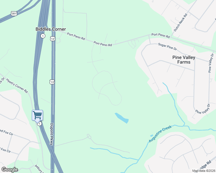 map of restaurants, bars, coffee shops, grocery stores, and more near 380 Port Penn Road in Middletown