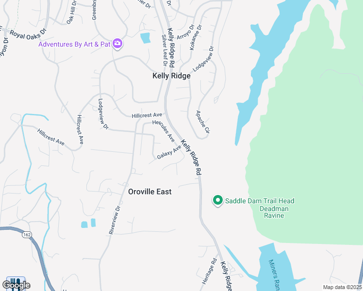 map of restaurants, bars, coffee shops, grocery stores, and more near 2 Galaxy Avenue in Oroville