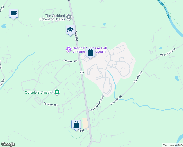 map of restaurants, bars, coffee shops, grocery stores, and more near 19 Rain Flower Path in Sparks Glencoe