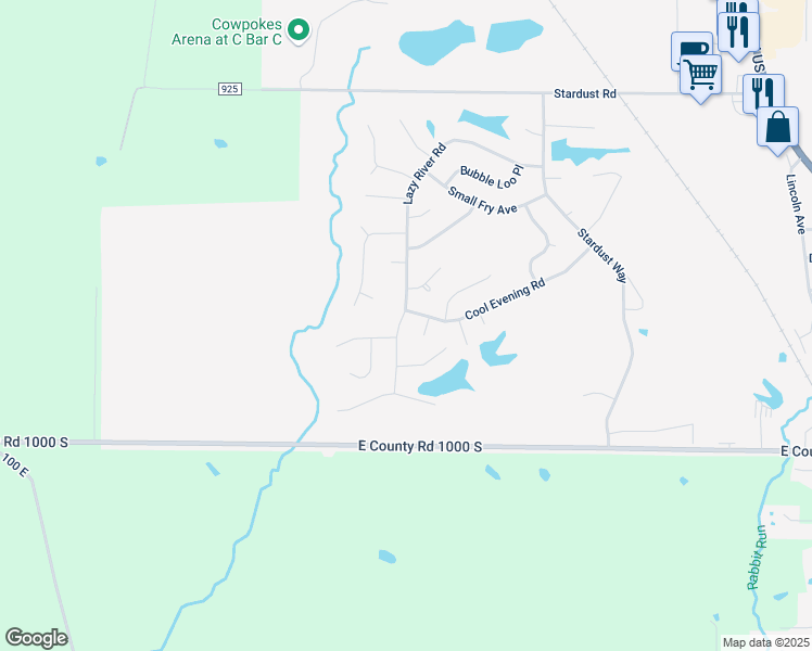 map of restaurants, bars, coffee shops, grocery stores, and more near 605 Lazy River Road in Cloverdale