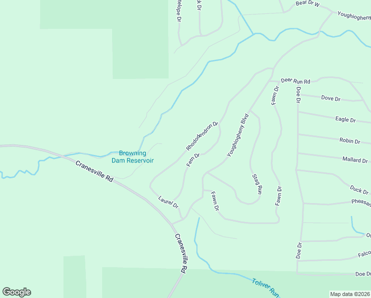 map of restaurants, bars, coffee shops, grocery stores, and more near 268 Rhododendron Drive in Terra Alta
