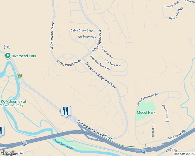 map of restaurants, bars, coffee shops, grocery stores, and more near 1136 Callaway Trail in Reno