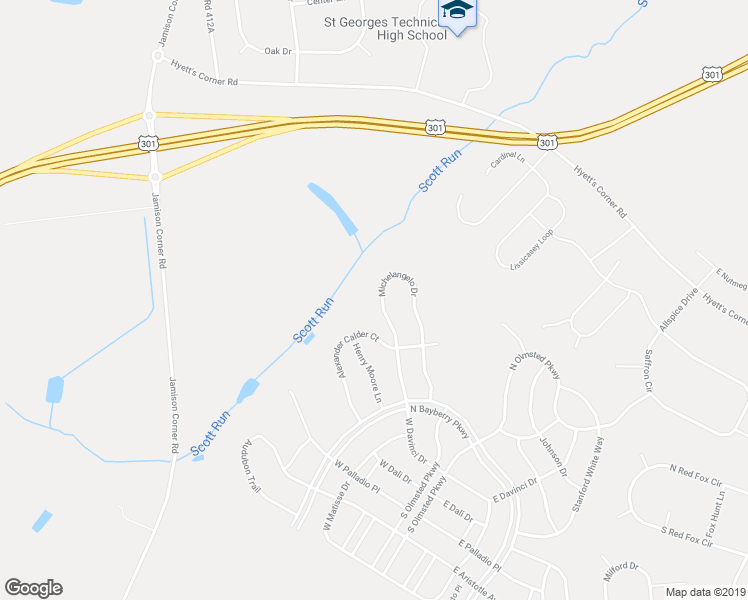 map of restaurants, bars, coffee shops, grocery stores, and more near 1738 Michelangelo Drive in Middletown