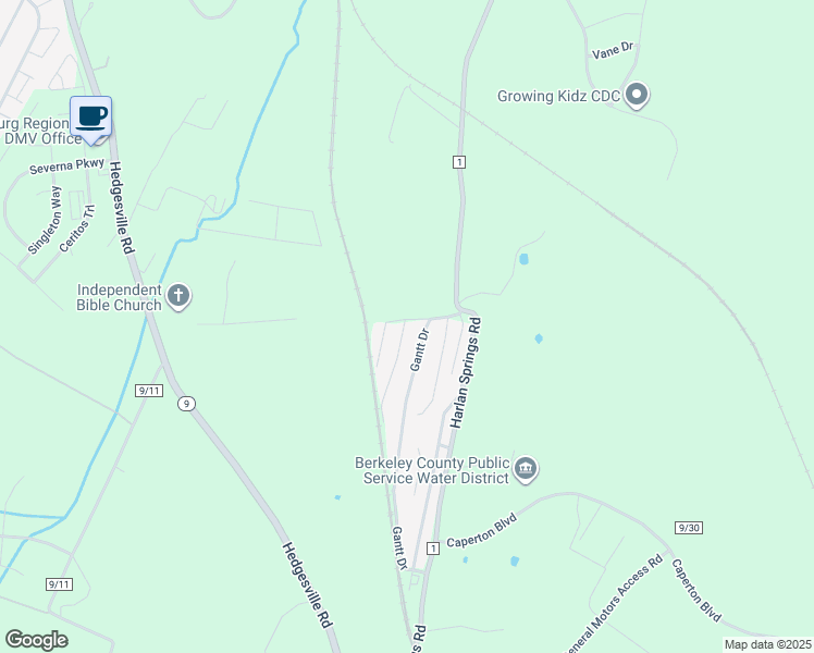 map of restaurants, bars, coffee shops, grocery stores, and more near 115 Austin Drive in Martinsburg
