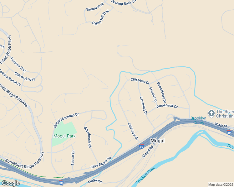 map of restaurants, bars, coffee shops, grocery stores, and more near 685 Cliff View Drive in Reno