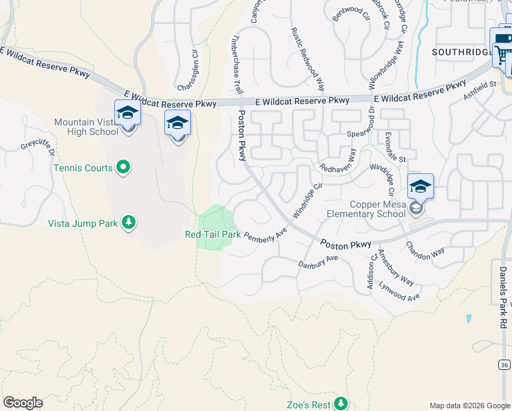 map of restaurants, bars, coffee shops, grocery stores, and more near 2537 Pemberly Avenue in Littleton