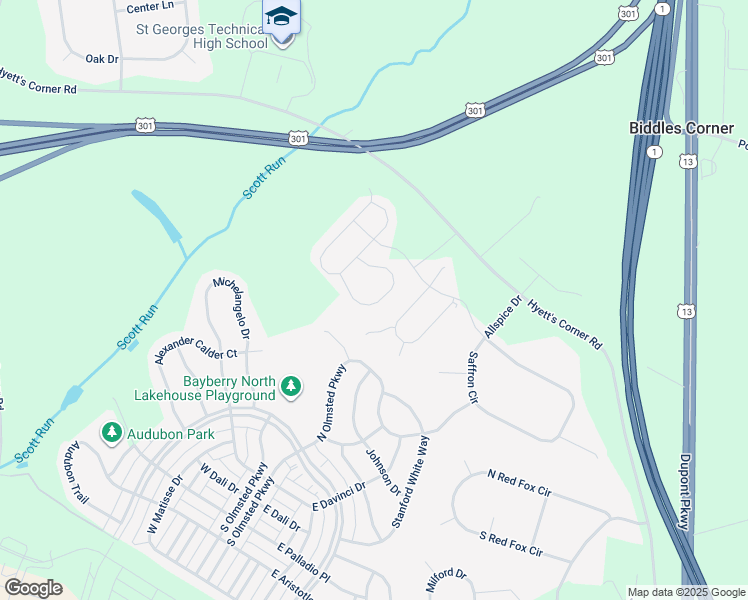 map of restaurants, bars, coffee shops, grocery stores, and more near 1049 Wickersham Way in Middletown