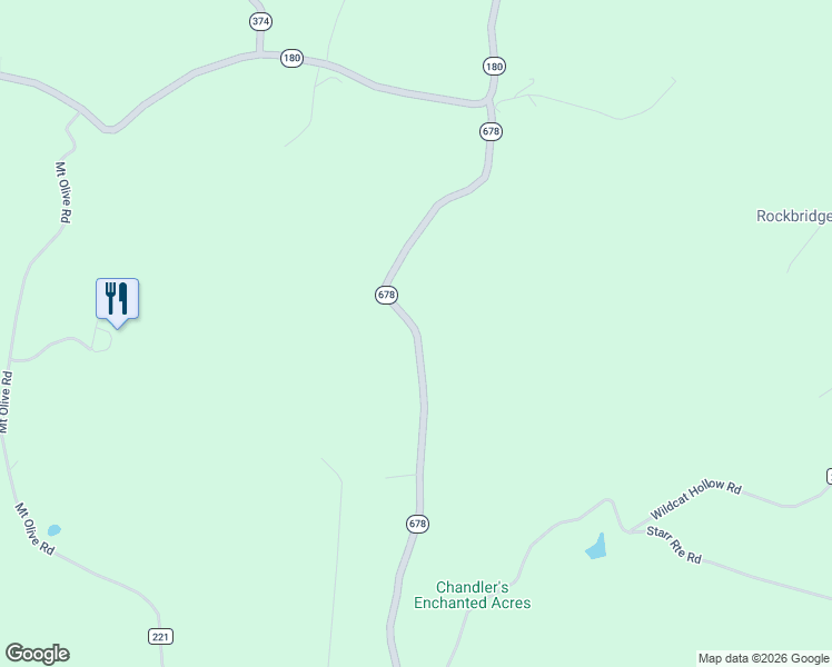 map of restaurants, bars, coffee shops, grocery stores, and more near 14877 Ohio 678 in Rockbridge