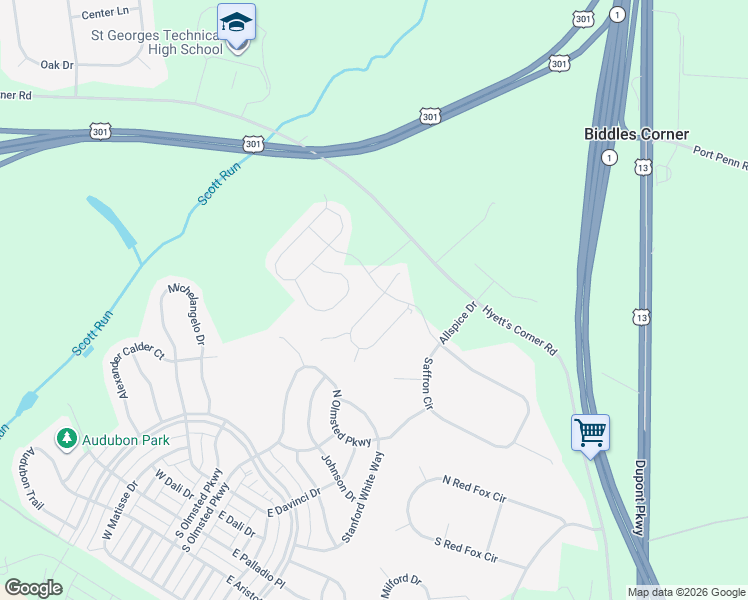 map of restaurants, bars, coffee shops, grocery stores, and more near 263 Rossnakill Road in Middletown