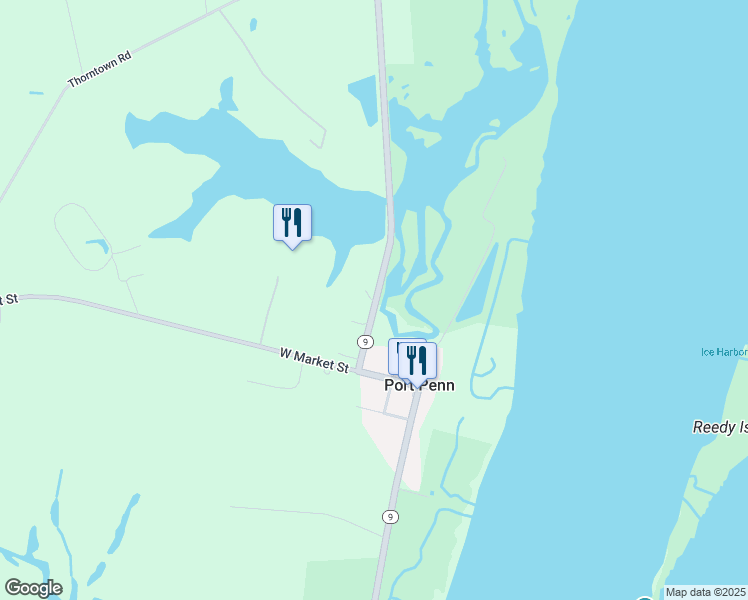 map of restaurants, bars, coffee shops, grocery stores, and more near 11 Delaware City Port Penn Road in Middletown
