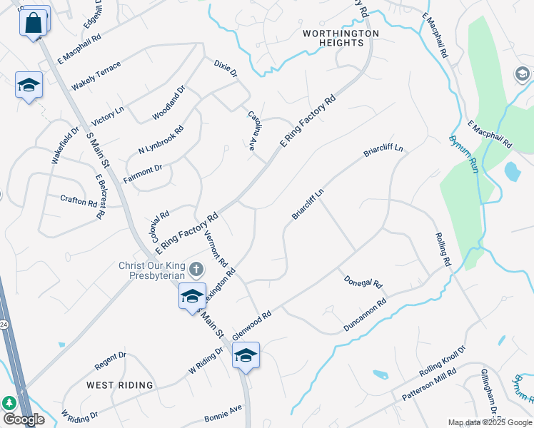map of restaurants, bars, coffee shops, grocery stores, and more near 1308 Saratoga Drive in Bel Air