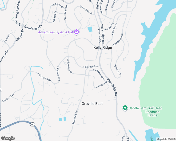 map of restaurants, bars, coffee shops, grocery stores, and more near 27 Riverview Drive in Oroville
