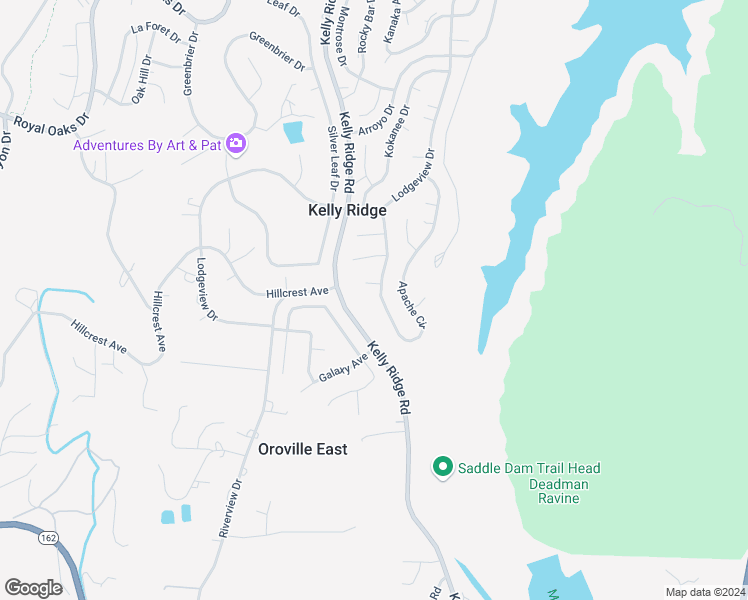 map of restaurants, bars, coffee shops, grocery stores, and more near 80 Apache Circle in Oroville