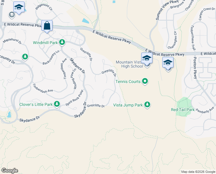 map of restaurants, bars, coffee shops, grocery stores, and more near 1523 Red Sun Way in Littleton