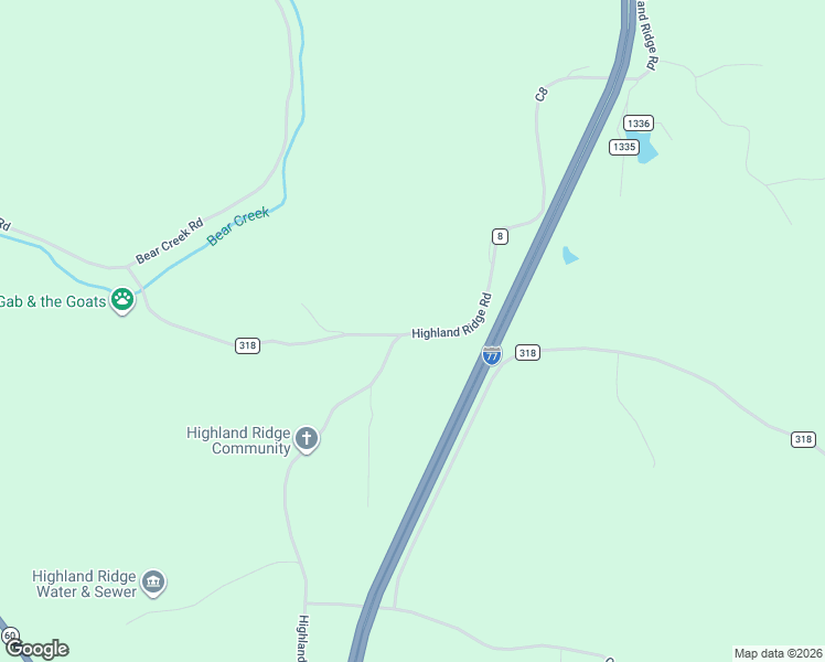 map of restaurants, bars, coffee shops, grocery stores, and more near 2535 Highland Ridge Road in Lowell