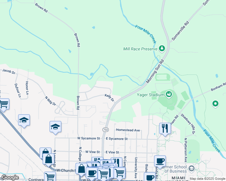 map of restaurants, bars, coffee shops, grocery stores, and more near 19 Christopher Dr in Oxford