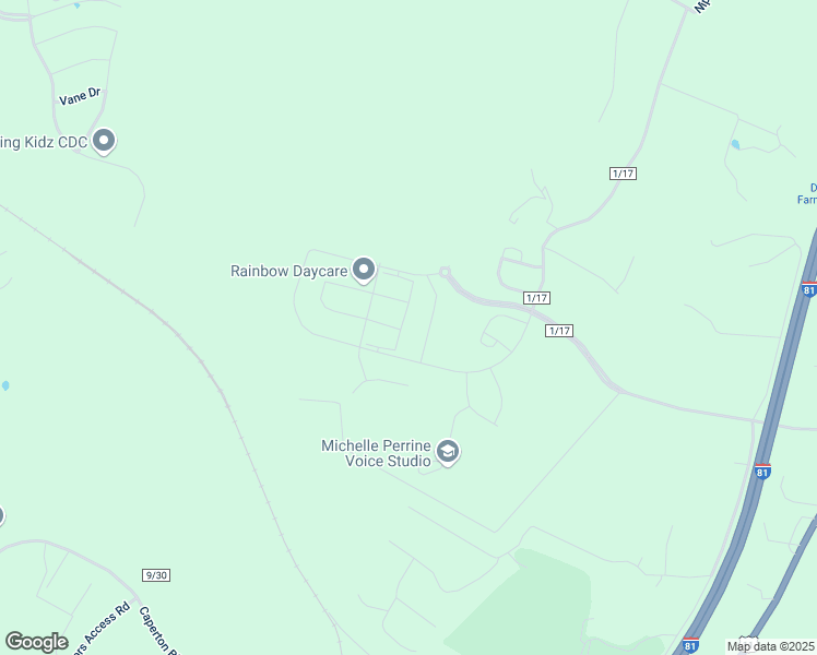 map of restaurants, bars, coffee shops, grocery stores, and more near 167 Rhea Drive in Martinsburg
