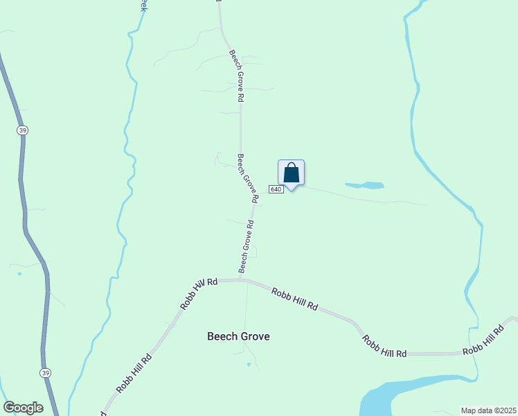 map of restaurants, bars, coffee shops, grocery stores, and more near 6385 Beech Grove Road in Martinsville