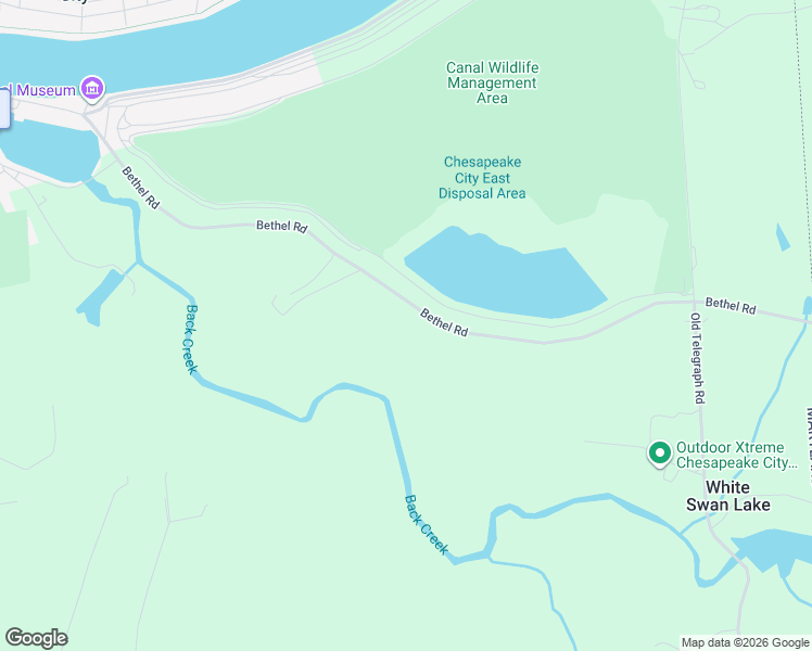 map of restaurants, bars, coffee shops, grocery stores, and more near 1128 Bethel Road in Chesapeake City