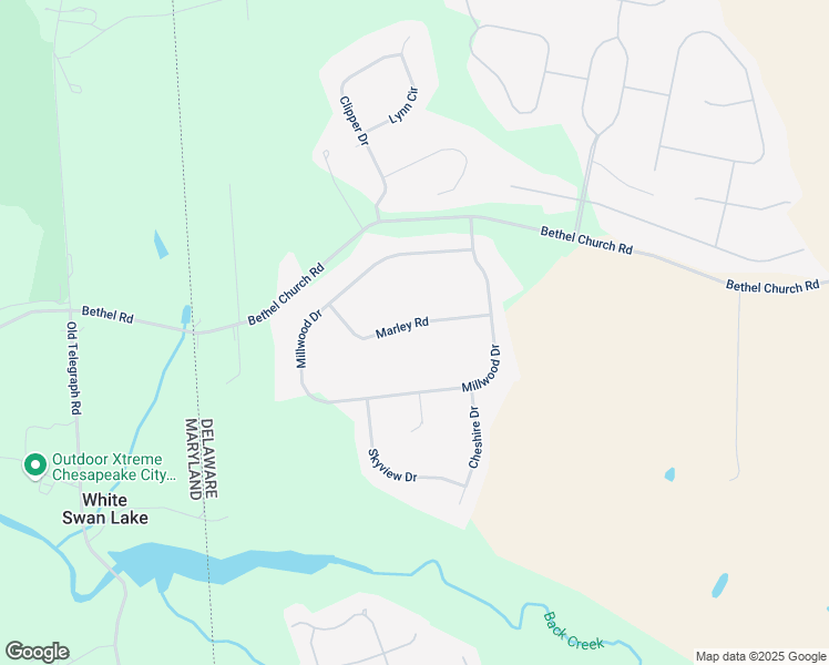 map of restaurants, bars, coffee shops, grocery stores, and more near 108 Marley Road in Middletown
