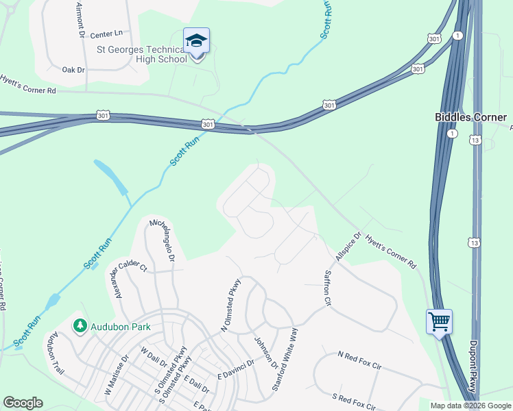 map of restaurants, bars, coffee shops, grocery stores, and more near 929 Lissicasey Loop in Middletown