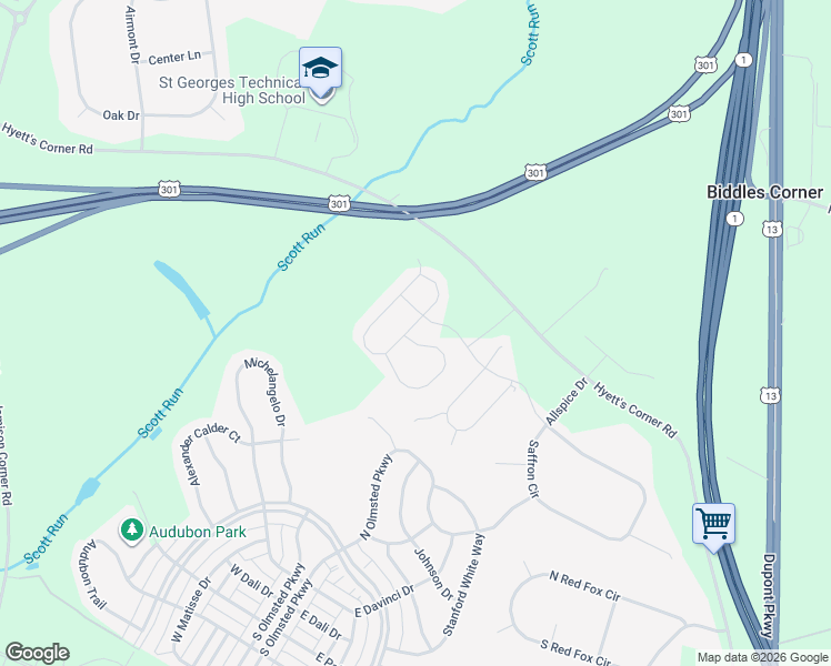 map of restaurants, bars, coffee shops, grocery stores, and more near 929 Lissicasey Loop in Middletown