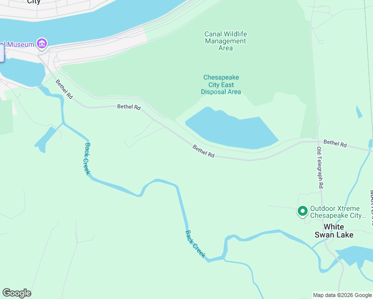 map of restaurants, bars, coffee shops, grocery stores, and more near 1128 Bethel Road in Chesapeake City