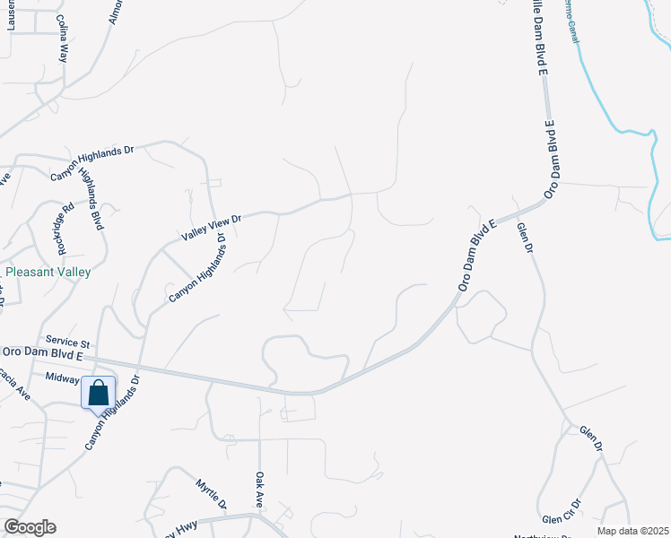 map of restaurants, bars, coffee shops, grocery stores, and more near 4 Lemon Hill Court in Oroville