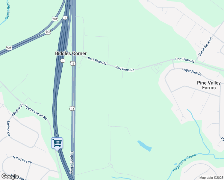 map of restaurants, bars, coffee shops, grocery stores, and more near 1422 Pennfield Drive in Middletown