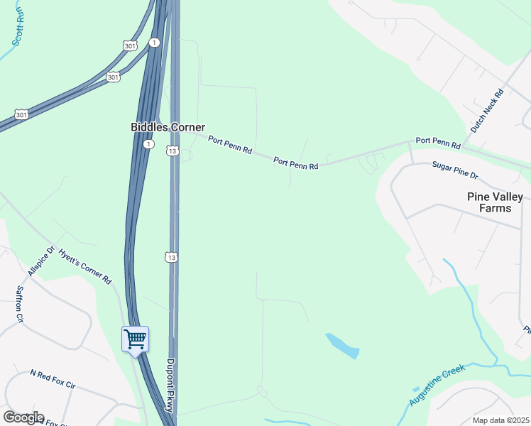 map of restaurants, bars, coffee shops, grocery stores, and more near 1422 Pennfield Drive in Middletown