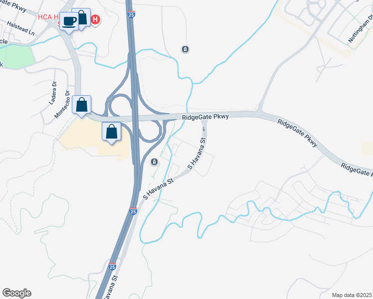 map of restaurants, bars, coffee shops, grocery stores, and more near 10822 South Havana Street in Lone Tree
