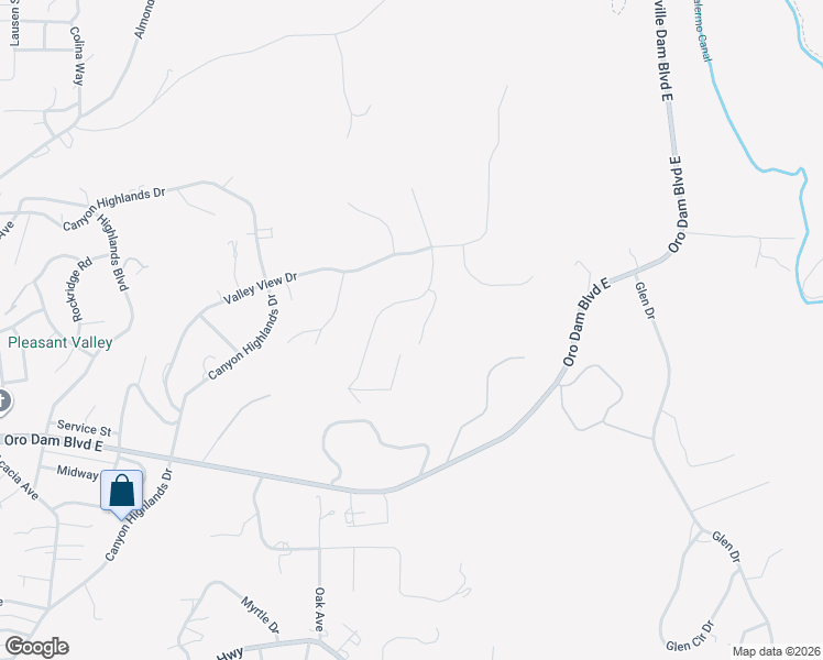 map of restaurants, bars, coffee shops, grocery stores, and more near 218 Lemon Hill Drive in Oroville