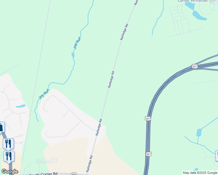map of restaurants, bars, coffee shops, grocery stores, and more near 530 Ratledge Road in Middletown