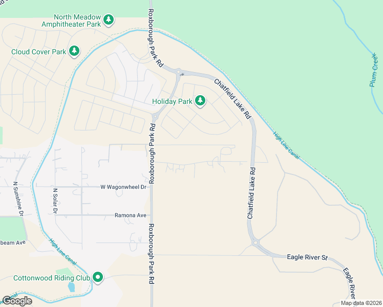 map of restaurants, bars, coffee shops, grocery stores, and more near 8827 West Mountain View Lane in Littleton