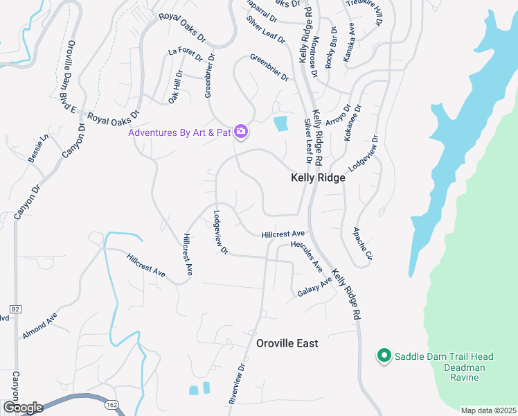 map of restaurants, bars, coffee shops, grocery stores, and more near 454 Silver Leaf Drive in Oroville