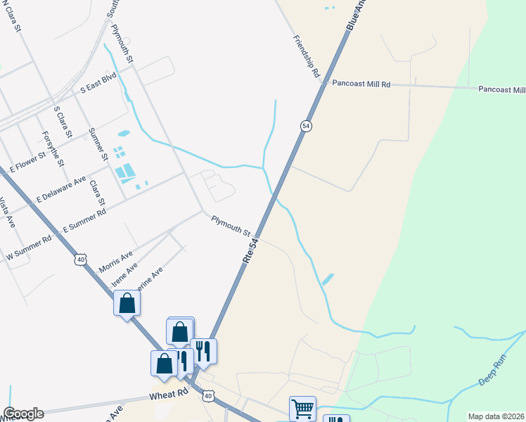 map of restaurants, bars, coffee shops, grocery stores, and more near 213 Blue Anchor Road in Buena