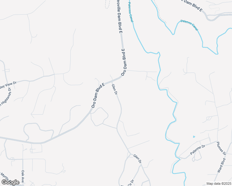 map of restaurants, bars, coffee shops, grocery stores, and more near 0 Glen Drive in Oroville