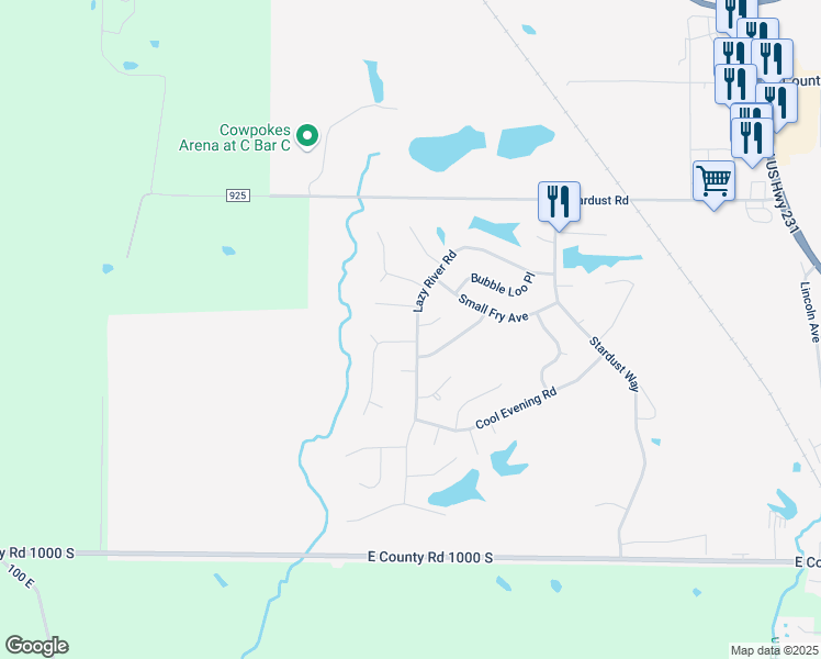 map of restaurants, bars, coffee shops, grocery stores, and more near 217 Lazy River Road in Cloverdale