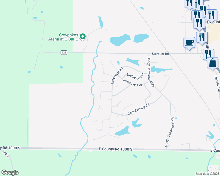 map of restaurants, bars, coffee shops, grocery stores, and more near 217 Lazy River Road in Cloverdale