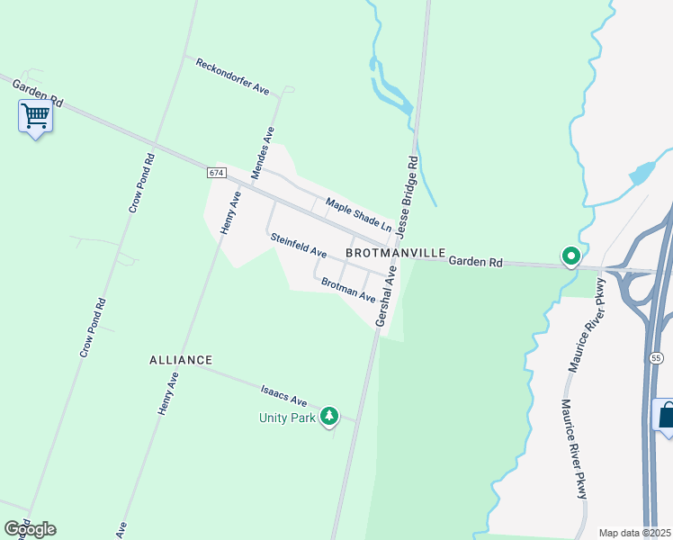 map of restaurants, bars, coffee shops, grocery stores, and more near 31 Steinfeld Avenue in Pittsgrove